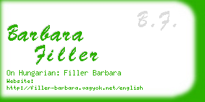 barbara filler business card